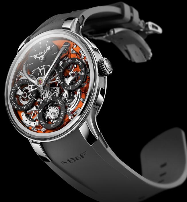 Review MB & F 07.ZR.OR Legacy Machine Perpetual EVO Orange watch replica - Click Image to Close